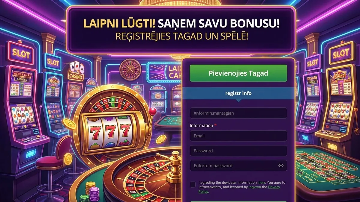 Reģistrācija ar bonusu